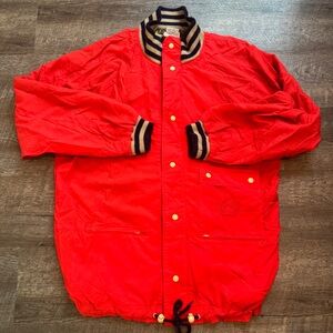 Vintage Reebok Red Jacket with Navy & Cream Trim
